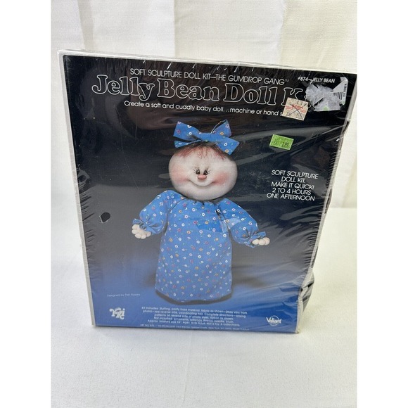 Soft Sculpture Jelly Bean Doll Kit #874 Create Soft & Cuddly Baby Doll Vintage - Picture 1 of 5